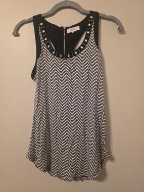 Candie’s Chevron Rhinestone Tank Top XS